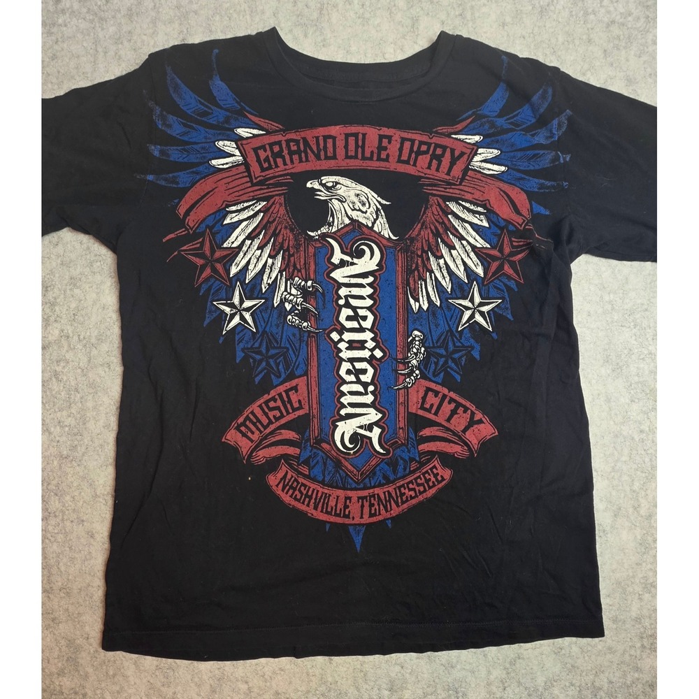 Red Chapter Grand Ole Opry Graphic Tee Black American Eagle Nashville Large